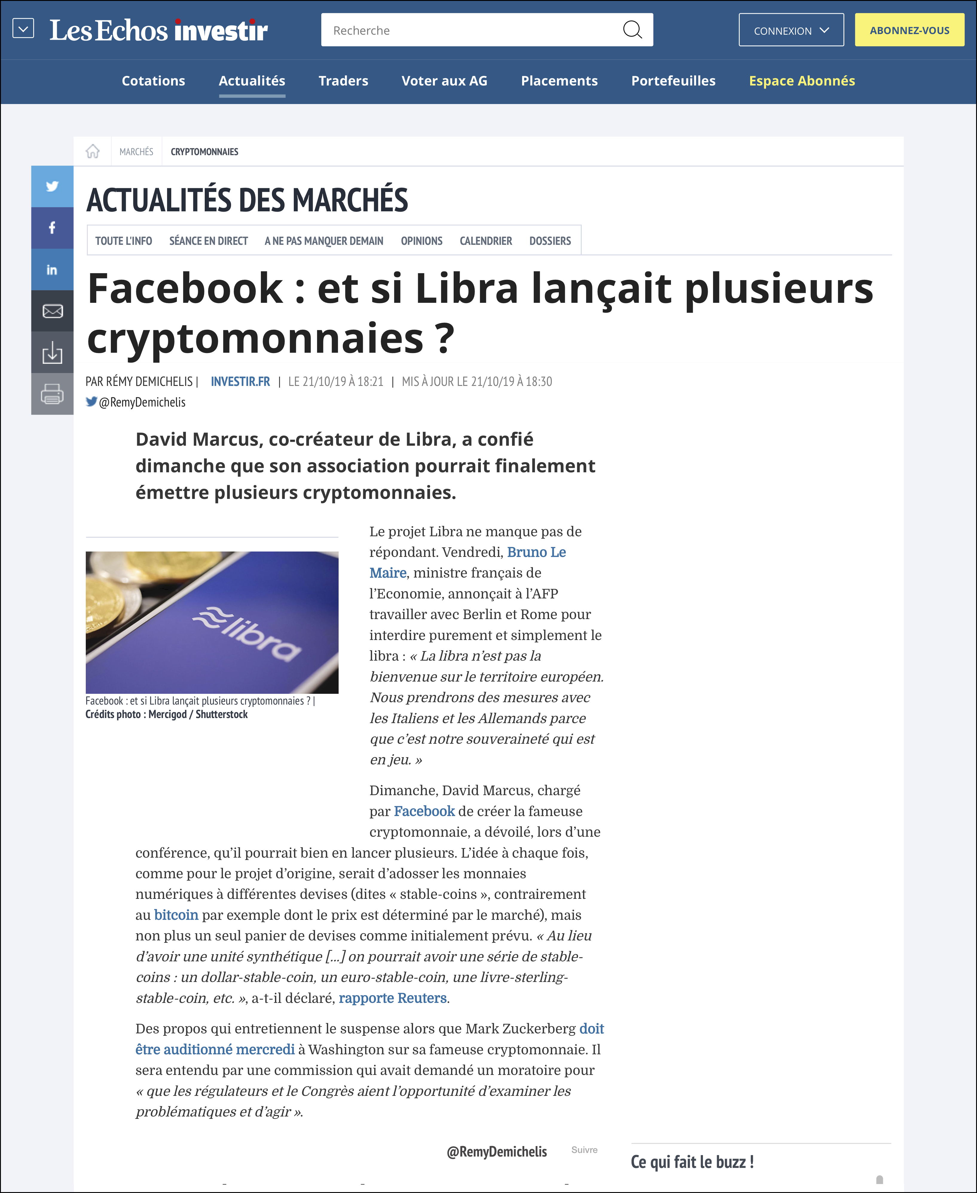 Facebook _ et si Libra lançait plusieurs cryptomonnaies _, Cryptomonnaies - Investir-Les Echos Bourse.jpg