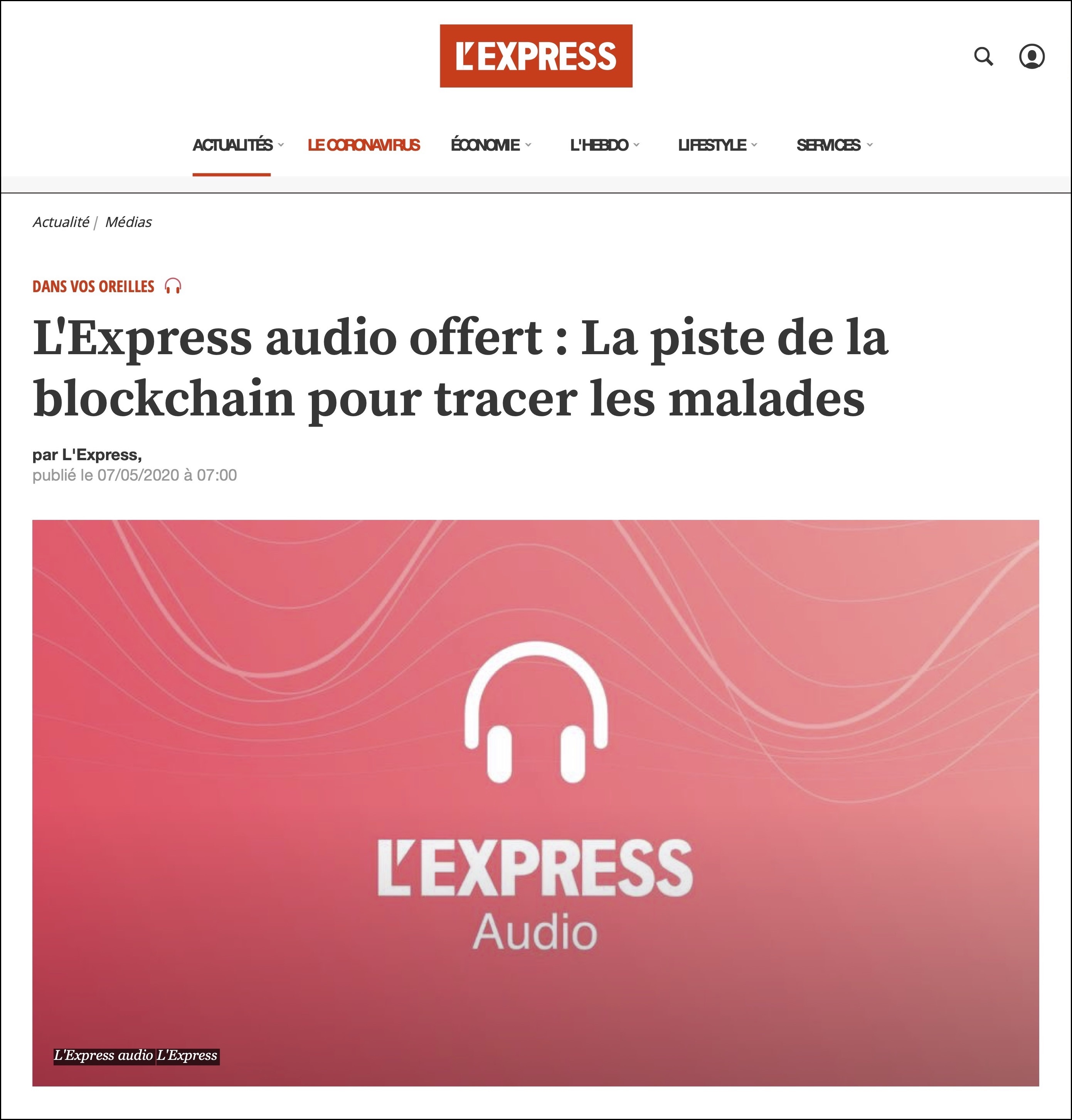 L'Express audio offert _ La piste de la blockchain pour tracer les malades - L'Express.jpg