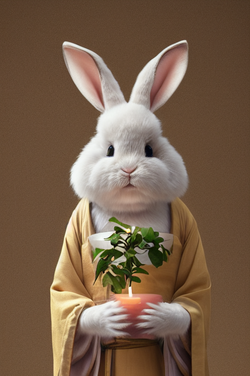 00040-1318191051-A cute little rabbit wearing Hanfu, holding a large candle. soft fur, 8K, complex detail, Cinema, reality, detail, Octane render.png