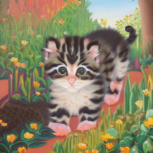 00395-2810154389-OIl Painting of (((one cute kitten))) in polycarte style  and studio ghibli style, digital art, oil brush, highly detailed, high.png