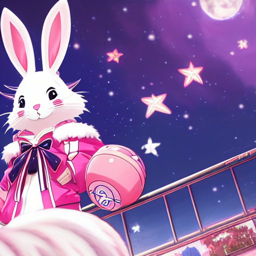 00623-1538368645-official artwork of an pink anthropomorphic  rabbit wearing a letterman jacket, anime art by Krenz Cushart, detailed art, many s.png