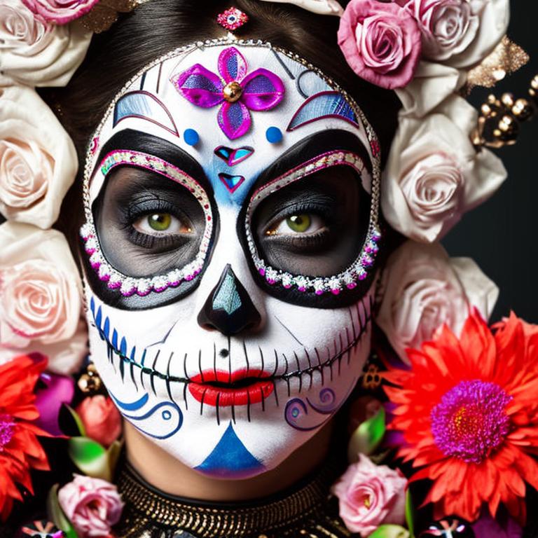 00166-1585154555-Photoshoot of woman in el dia de los muertos style, symmetrical face, glowing and wet eyes, ultra detailed eyes and pupils and i.png